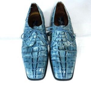 Giorgio Brutini blue leather uppers dress shoes